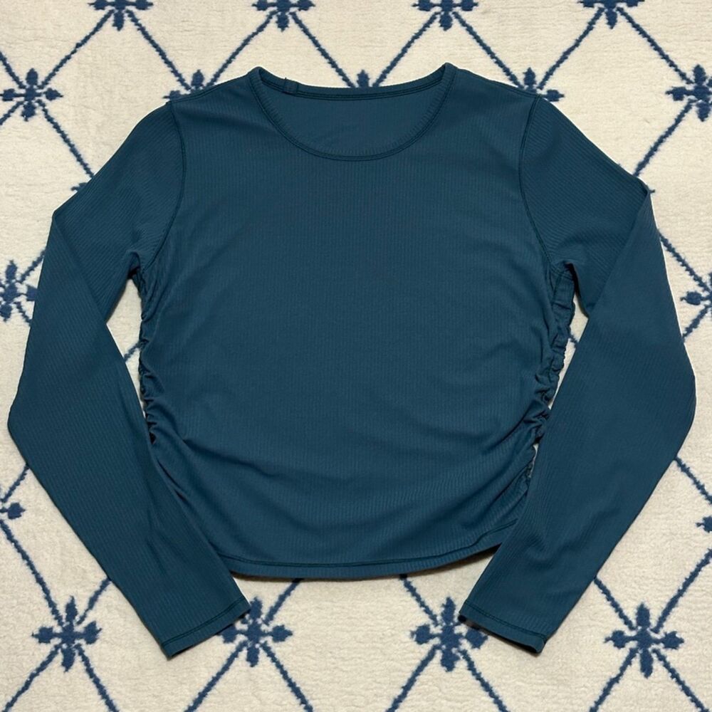Lululemon All It Takes Long Sleeve Shirt *Ribbed Nulu - Green Jasper